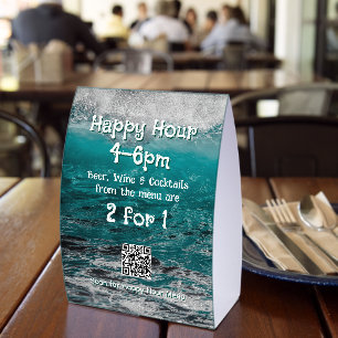 Plaque De Table Happy Hour Vagues Océaniques