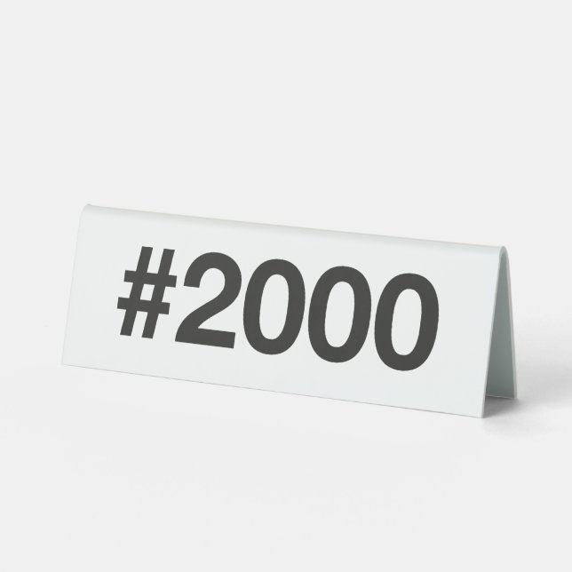 Plaque De Table Hashtag 25 Anniversaire 2000 (Recto)