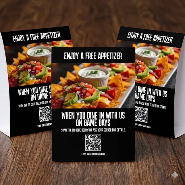 Plaque De Table High Impact Restaurant Dining Game Day Offer (High Impact Restaurant Dining Offers Paper Table Tent Signs Cover Photo)