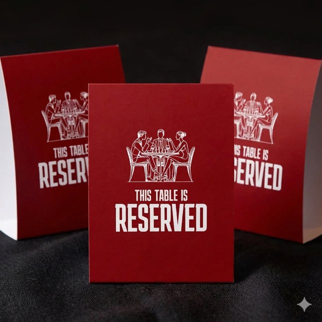 Plaque De Table High Impact This Table is Reserved (High-Impact Restaurant This Table is Reserved Paper Table Tent Signs Cover Photo)