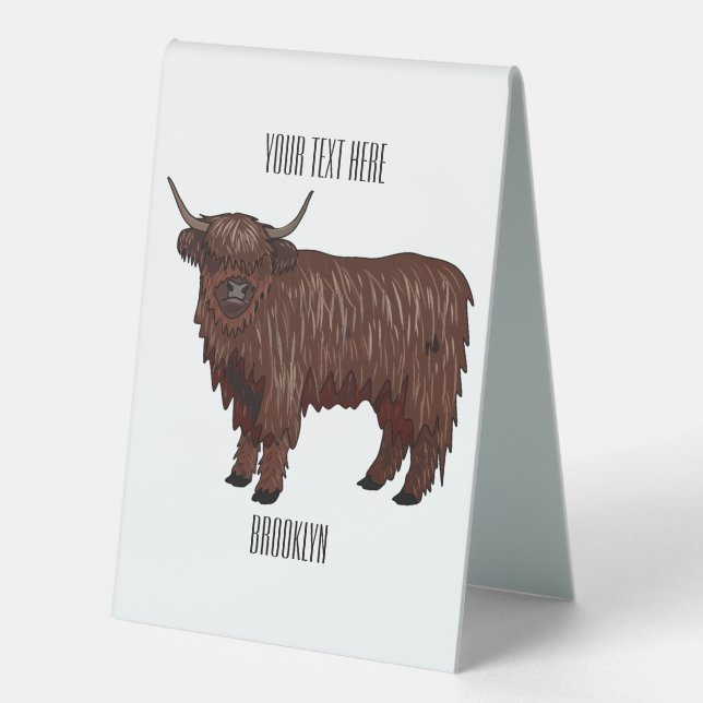 Plaque De Table Highland cow (Recto)