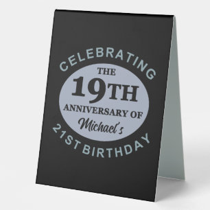 Plaque De Table Humour personnalisé 40e anniversaire