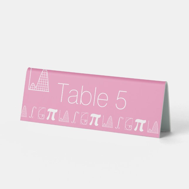 Plaque De Table Il s'ajoute dans la tente de table rose pétale (Recto)