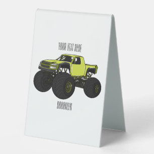 Plaque De Table Illustration de camion monstre