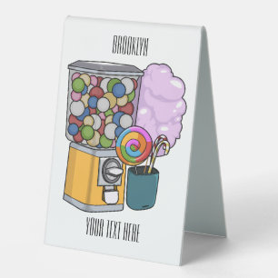 Plaque De Table Illustration de dessin de bonbon