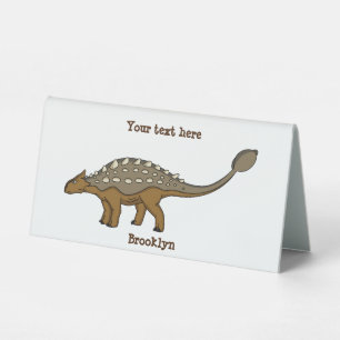 Plaque De Table Illustration de dinosaure blindé Ankylosaurus