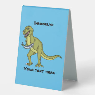 Plaque De Table Illustration de dinosaure T rex drôle