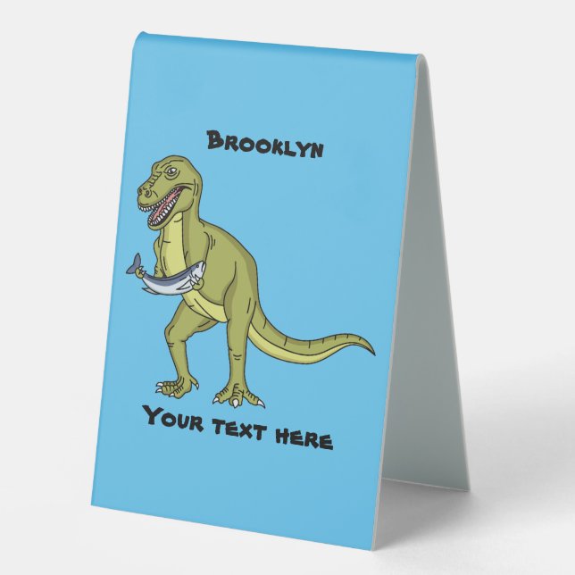 Plaque De Table Illustration de dinosaure T rex drôle (Recto)