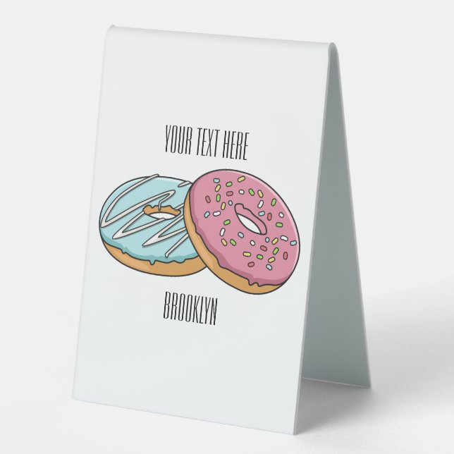 Plaque De Table Illustration de Donut (Recto)