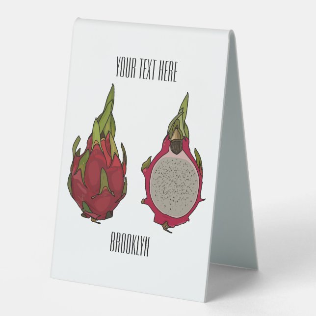 Plaque De Table Illustration de dragon fruit (Recto)