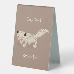 Plaque De Table Illustration de gecko tan tan mignon