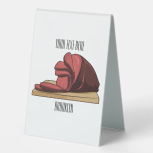 Plaque De Table Illustration de jambon