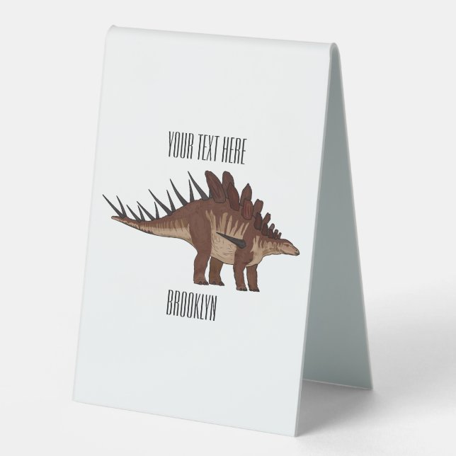 Plaque De Table Illustration de Kentrosaurus (Recto)