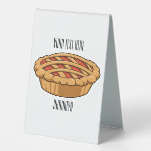 Plaque De Table Illustration de la caricature à tarte