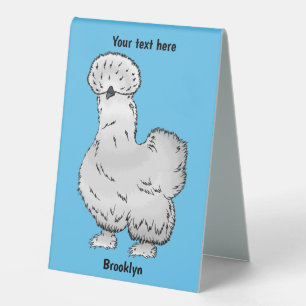 Plaque De Table Illustration de la caricature du poulet Silkie