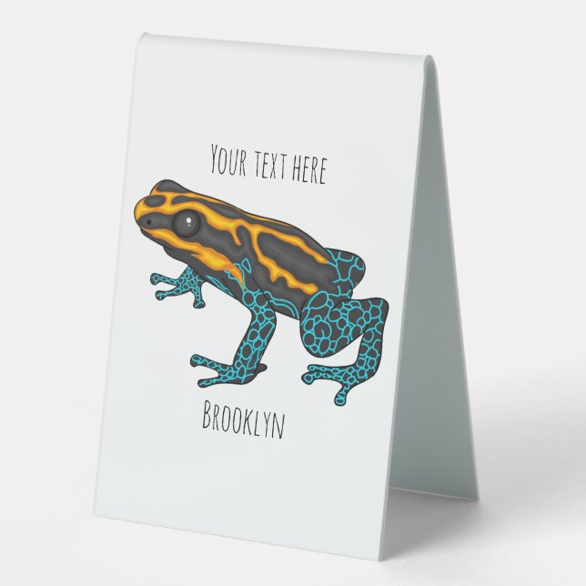 Plaque De Table Illustration de la grenouille à fléchettes de pois (Recto)