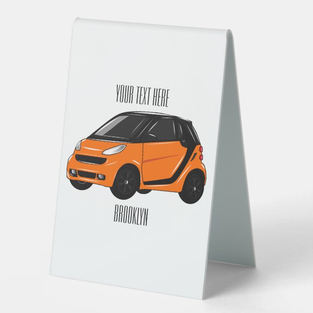 Plaque De Table Illustration de micro-voiture (Recto)