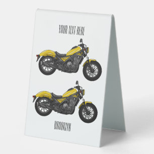 Plaque De Table Illustration de moto Cruiser
