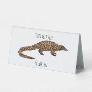 Plaque De Table Illustration de pangolin à queue longue