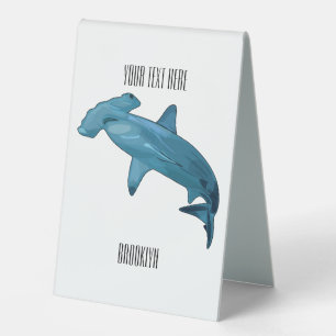 Plaque De Table Illustration de requin marteau