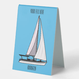 Plaque De Table Illustration de voilier