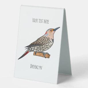 Plaque De Table Illustration d'oiseau de scintillement du Nord