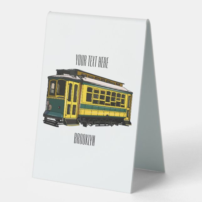 Plaque De Table Illustration du chariot Mata (Recto)