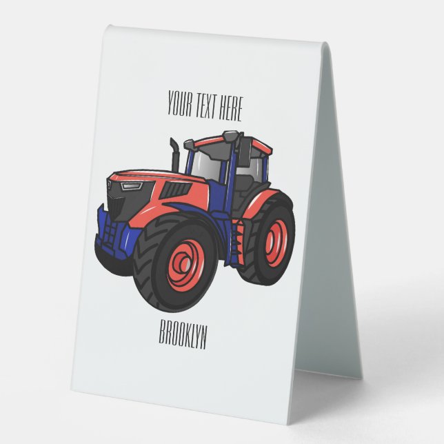 Plaque De Table Illustration du tracteur (Recto)
