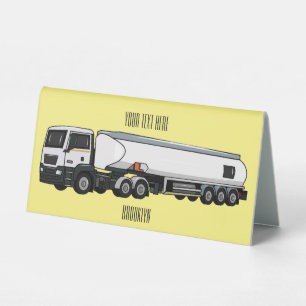 Plaque De Table Illustration du transport de carburant par camion-