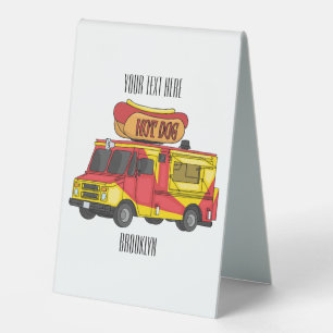 Plaque De Table Illustration d'un camion de nourriture pour chien