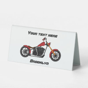 Plaque De Table Illustration motocyclette de style hélicoïdal
