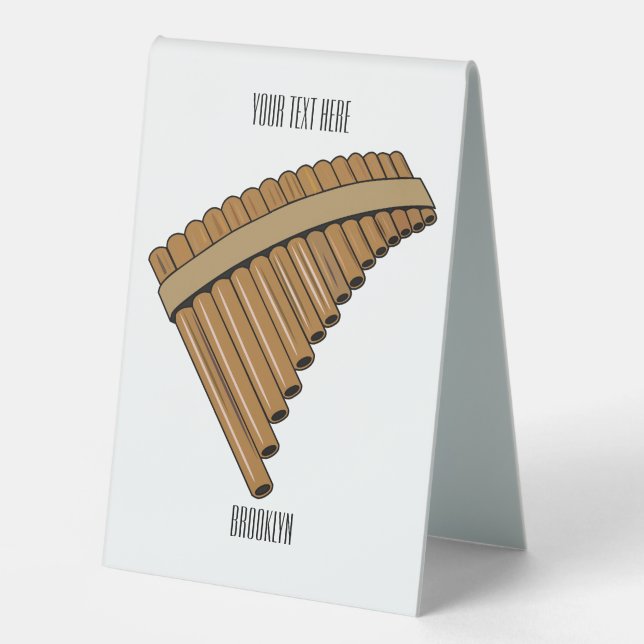 Plaque De Table Illustration Pan flûte / panpipes (Recto)