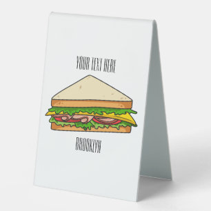 Plaque De Table Illustration Sandwich