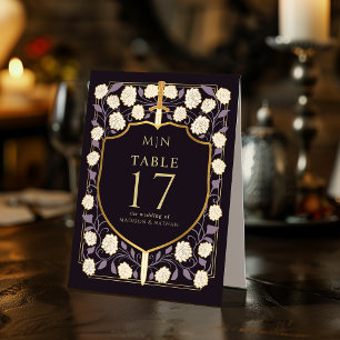 Plaque De Table Imaginaire médiéval de l'épée et du bouclier Maria