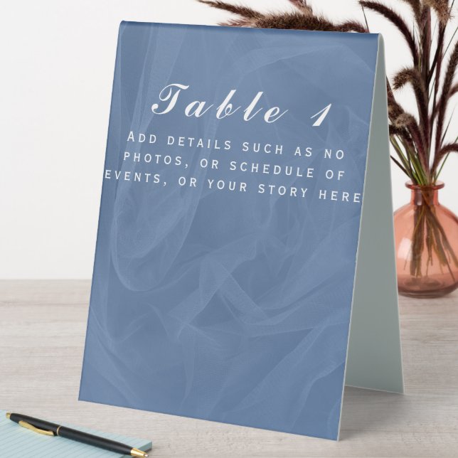 Plaque De Table Impression texturée en tissu bleu - toute couleur (En SItu (Tableau))