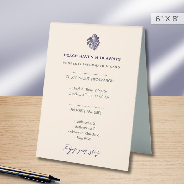 Plaque De Table Information sur l'accueil (Créateur téléchargé)