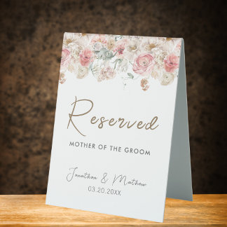 Plaque De Table Jardin d'été Aquarelle Mariage floral