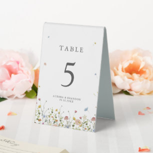 Plaque De Table Jardin Fleur sauvage de printemps Floral minimalis