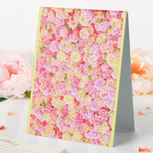 Plaque De Table Jardin rose