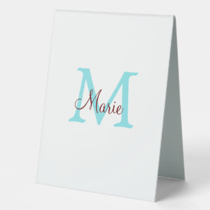 Plaque De Table jeté simple minimal ajouter nom monogramme rose ro
