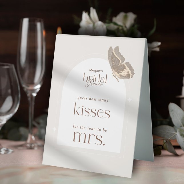 Plaque De Table Jeu de devinette de baisers pour la soirée de mari (Créateur téléchargé)