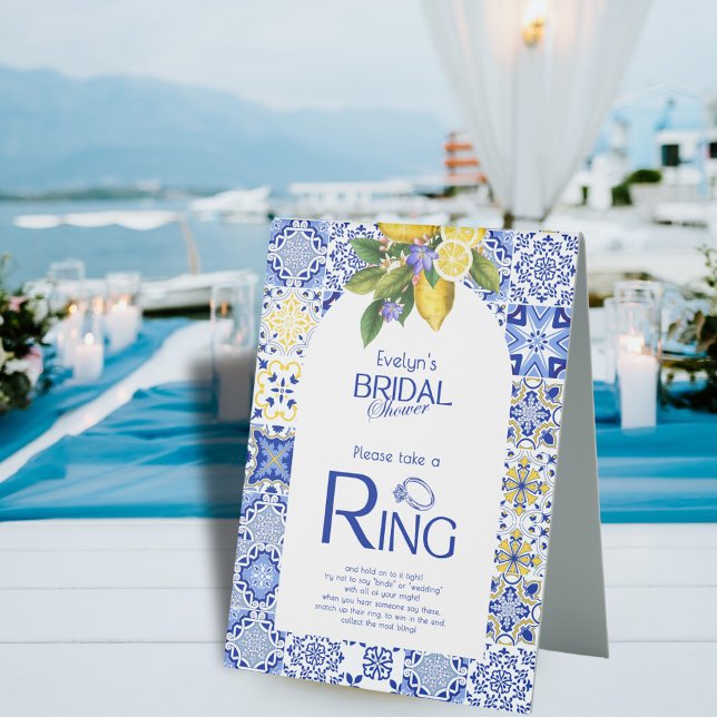 Plaque De Table Jeu de l'anneau de douche de mariée aux carreaux b (Créateur téléchargé)