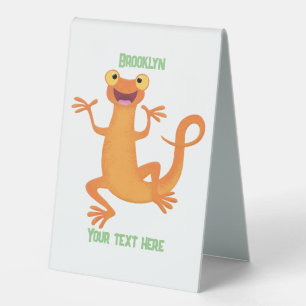 Plaque De Table Joli triton orangé joyeux