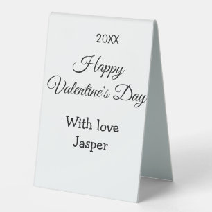Plaque De Table Joyeuse Saint-Valentin nom amour simple année styl