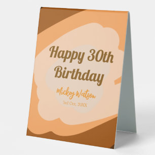 Plaque De Table Joyeux 30e anniversaire rustique bois Halloween au