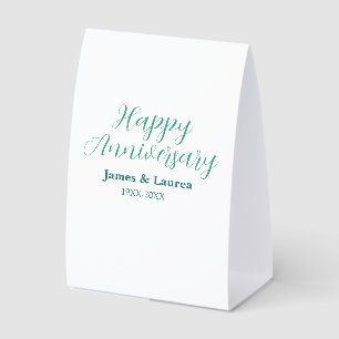 Plaque De Table Joyeux anniversaire de mariage nom date année simp