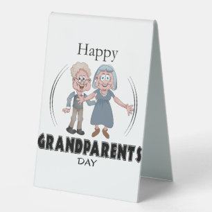 Plaque De Table Joyeux grand-parents Jour Table Tente