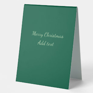 Plaque De Table Joyeux Noël vert plaine solo arrière - plan vacanc