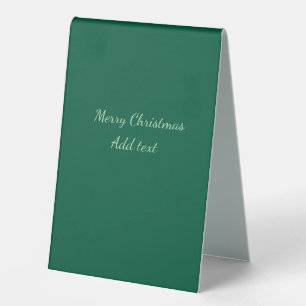 Plaque De Table Joyeux Noël vert plaine solo arrière - plan vacanc