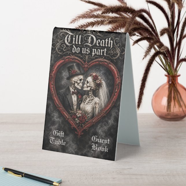 Plaque De Table Jusqu'à ce que la mort nous sépare Mariage (En SItu (Tableau))